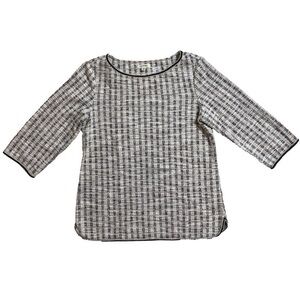 ⭐️ Max Studio plaid 3/4 sleeve crew-neck top- size Medium
